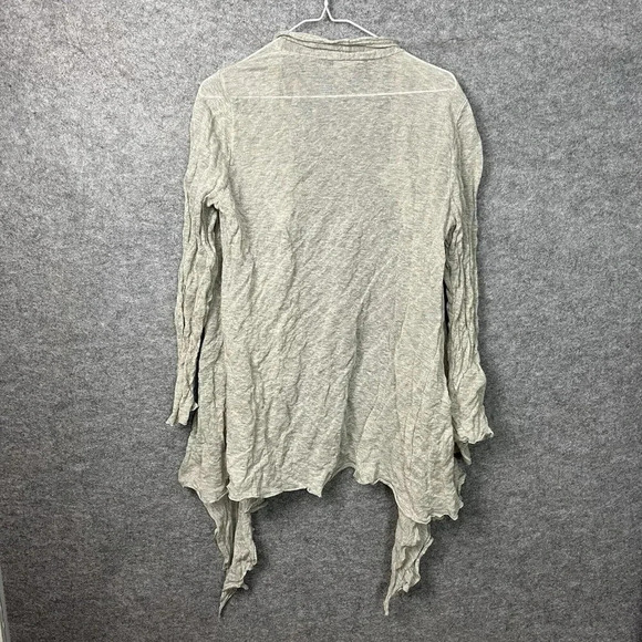 Eileen Fisher Duster Cardigan Petite L Silk Cashmere Blend Crinkle Crush Flutter - Picture 8 of 14